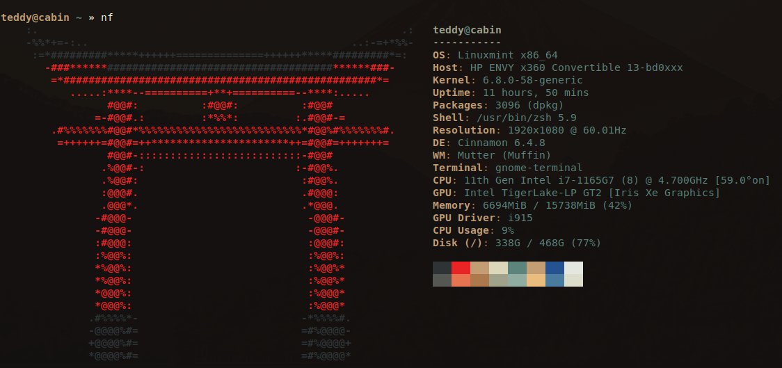 My Torii ASCII art Displayed with Neofetch